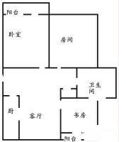 风景蝶院3室2厅1卫89㎡户型图