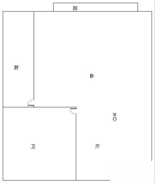 风景蝶院1室1厅1卫78㎡户型图