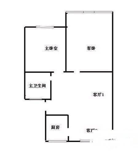 绿洲花园2室2厅2卫106㎡户型图