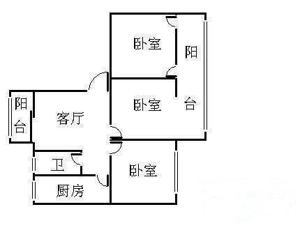 绿洲花园3室2厅2卫150㎡户型图