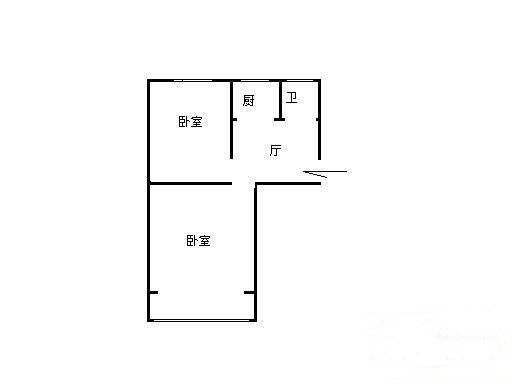 朝晖一区2室0厅1卫48㎡户型图