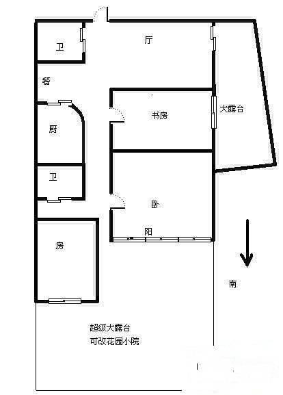 仙林苑3室2厅2卫117㎡户型图