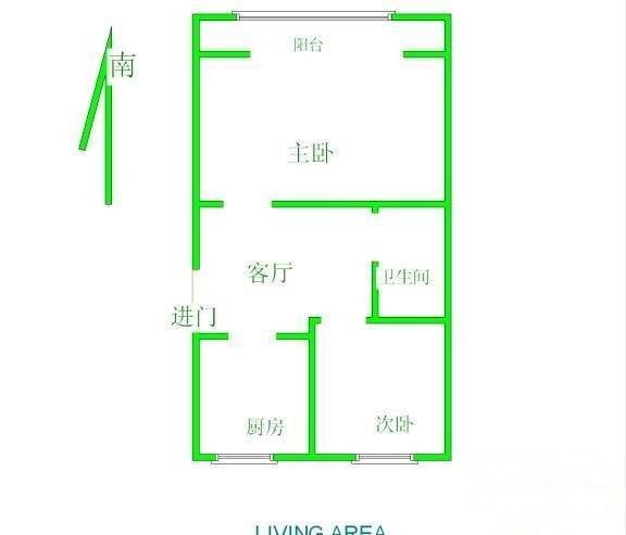 仙林苑2室1厅1卫49㎡户型图