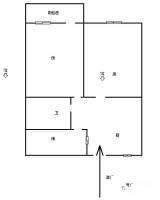豆腐巷2室1厅1卫41㎡户型图