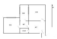 茶啾弄2室1厅1卫59㎡户型图