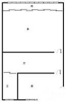 袁井巷1室1厅1卫35㎡户型图