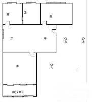 直箭道巷2室2厅1卫63㎡户型图