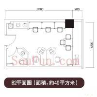 龙申剑桥公社1室0厅1卫40㎡户型图