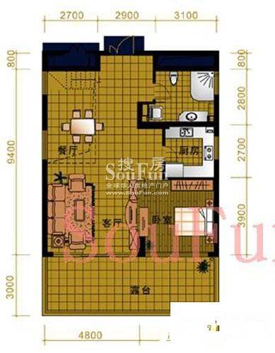 西城年华3室2厅3卫191㎡户型图