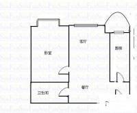 星星港灣清風苑1室2廳1衛67㎡戶型圖