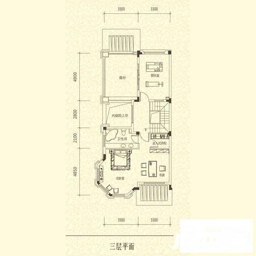 中海金溪园别墅6室5厅4卫257㎡户型图