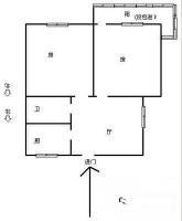 沿山河新村2室1厅1卫45㎡户型图