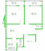 沿山河新村3室2厅1卫93㎡户型图