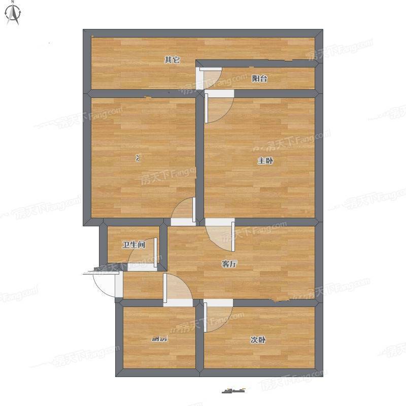 沿山河新村3室1厅0卫71㎡户型图