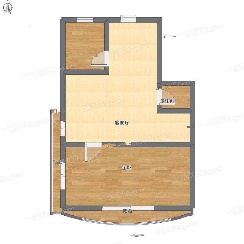 世贸丽晶城初阳苑1室1厅0卫69㎡户型图