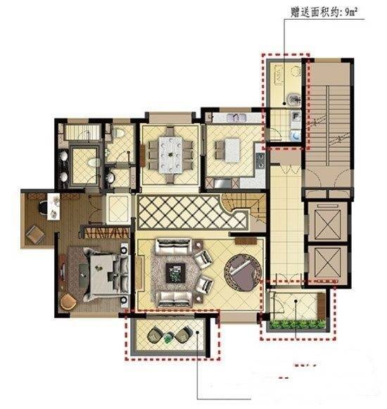 橡树园6室2厅3卫97㎡户型图