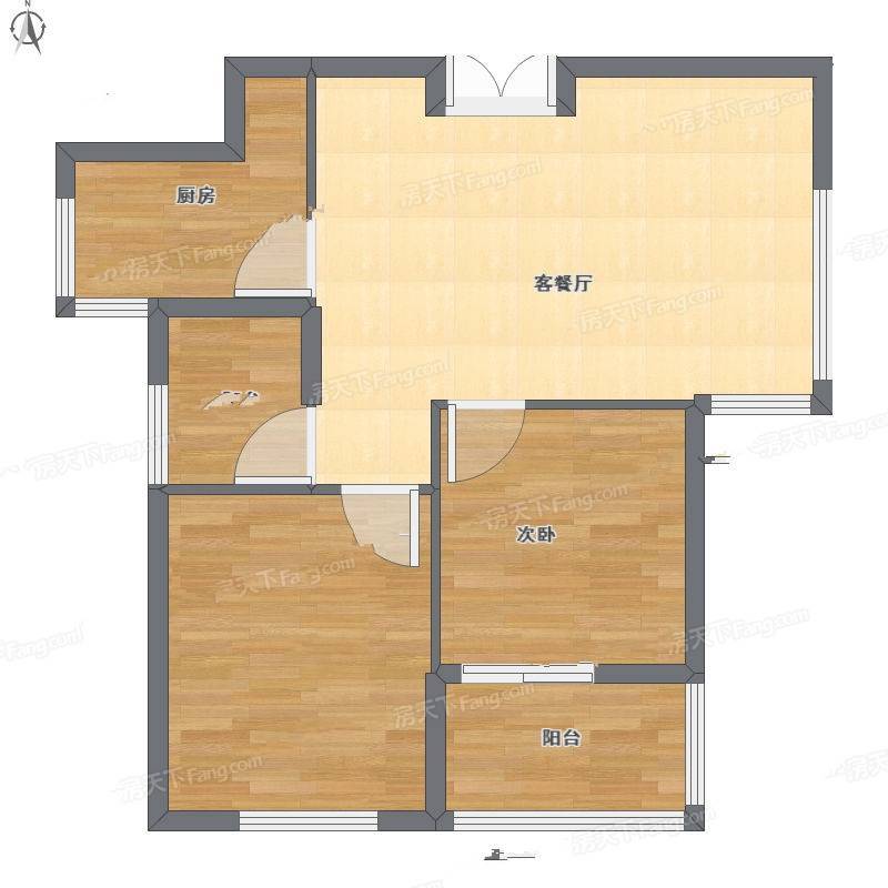 金沙阳光2室2厅0卫90㎡户型图