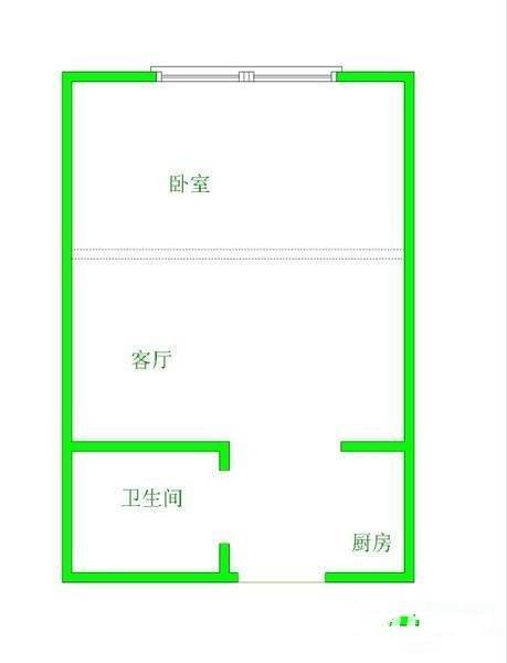 金沙居1室1厅1卫47.3㎡户型图