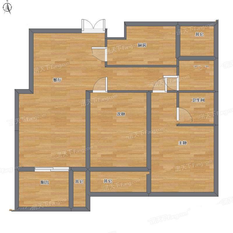 和谐嘉园2室1厅0卫102㎡户型图