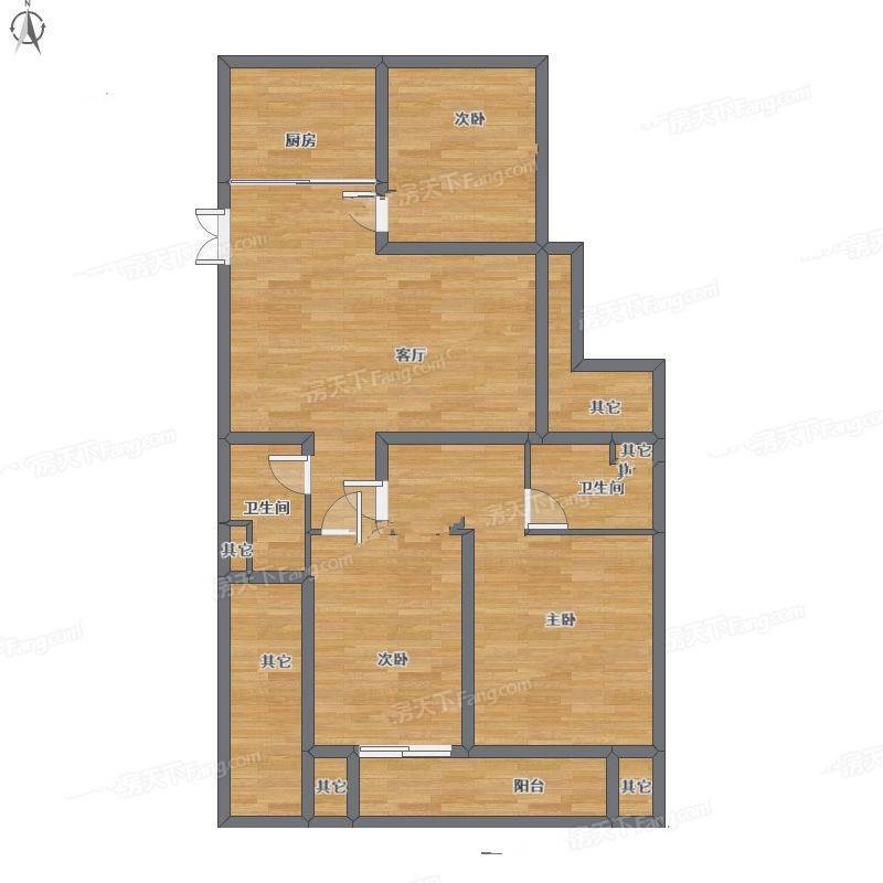 和谐嘉园3室1厅0卫118㎡户型图