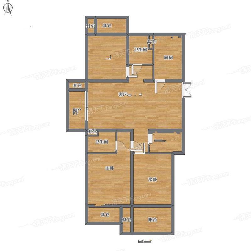 和谐嘉园3室1厅0卫128㎡户型图