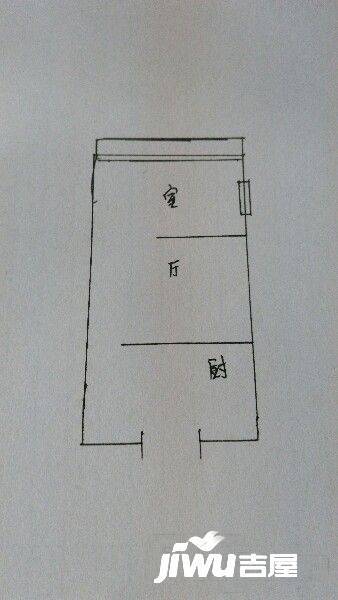 濮家新村1室1厅1卫34㎡户型图