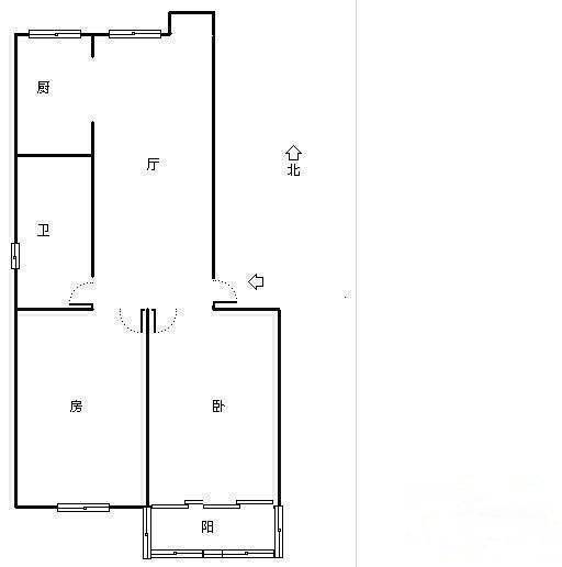 采荷翠柳3室1厅1卫62㎡户型图