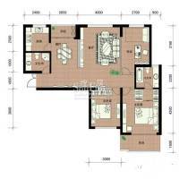 四季风景3室2厅2卫120㎡户型图