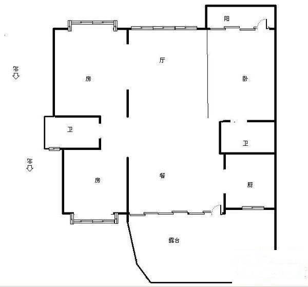 新城国际3室2厅2卫163㎡户型图