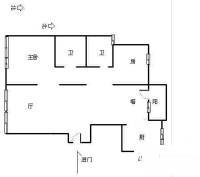 新城国际2室1厅1卫121㎡户型图