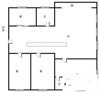 新城国际3室2厅2卫163㎡户型图