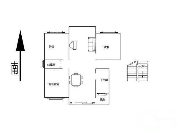 九堡东方公寓5室2厅2卫188㎡户型图