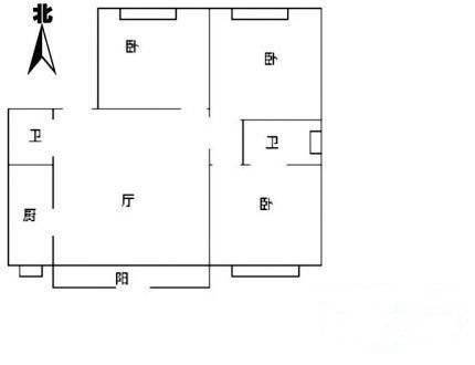 钱塘山水3室1厅1卫89㎡户型图