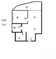 太阳国际1室1厅1卫63㎡户型图