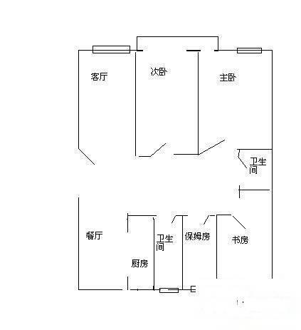 滨江江滨花园4室2厅2卫153㎡户型图