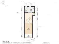 羊千弄1室1厅1卫49.4㎡户型图