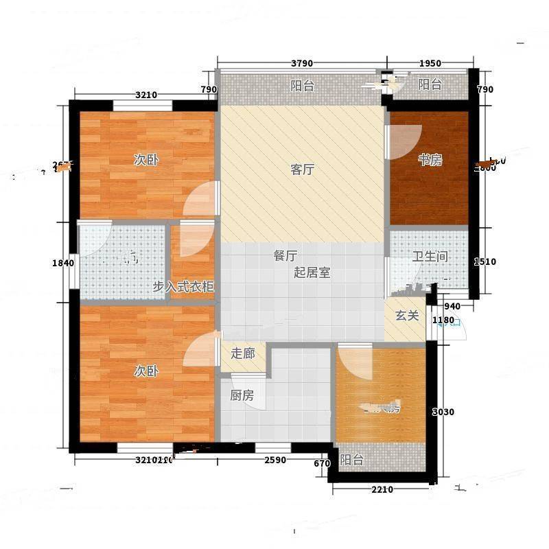 长生路社区3室0厅0卫73㎡户型图