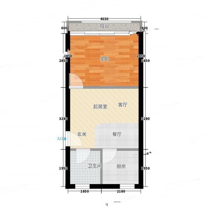 长生路社区1室0厅0卫35㎡户型图