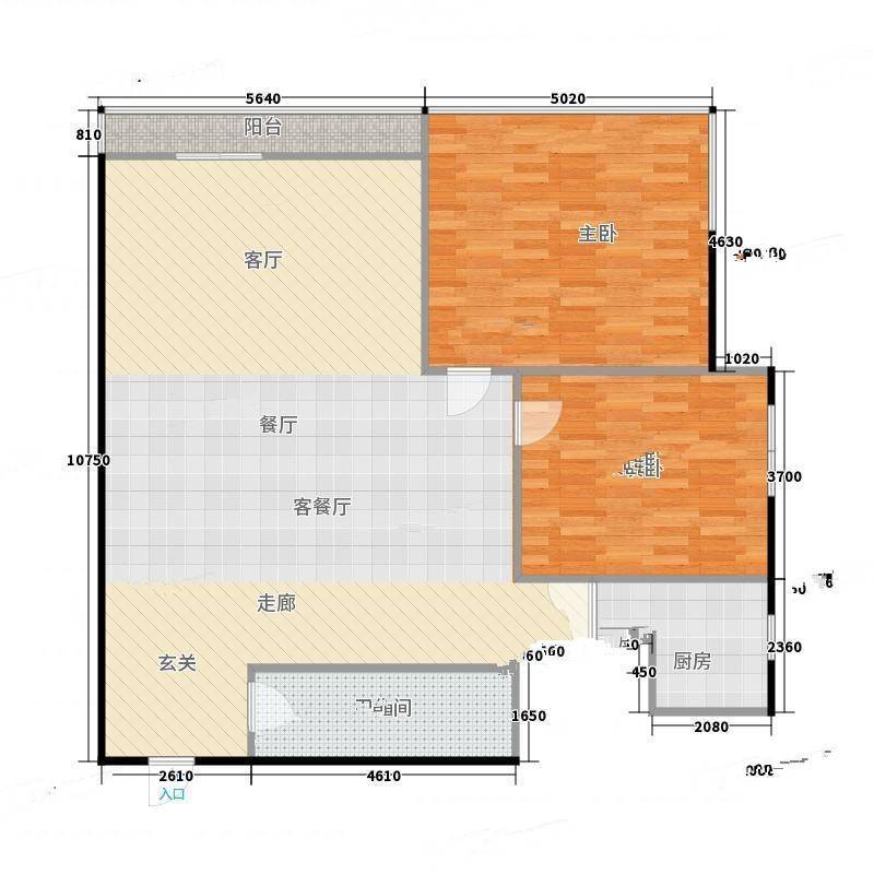 郡亭公寓2室0厅0卫123㎡户型图