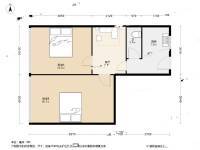 南班巷2室1厅1卫57.1㎡户型图