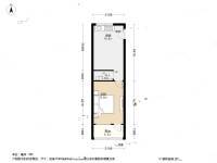 南班巷1室1厅1卫43.5㎡户型图