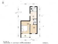 青年路小区2室1厅1卫51.2㎡户型图