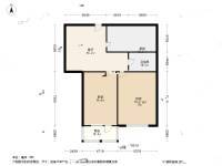 董家弄2室1厅1卫48.9㎡户型图