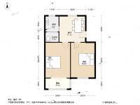 松木場河東2室1廳1衛51.7㎡戶型圖