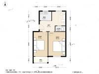 松木場河東2室1廳1衛61㎡戶型圖