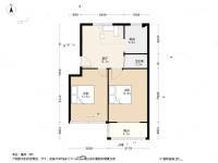 求智巷2室1厅1卫59.4㎡户型图
