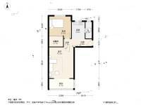 求智巷1室1厅1卫49.5㎡户型图