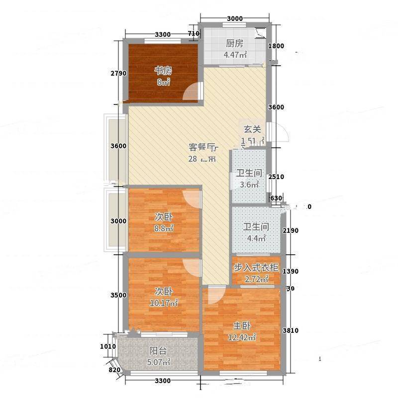 东方海岸4室0厅0卫110㎡户型图