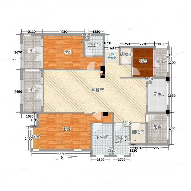 东方海岸3室0厅0卫160㎡户型图