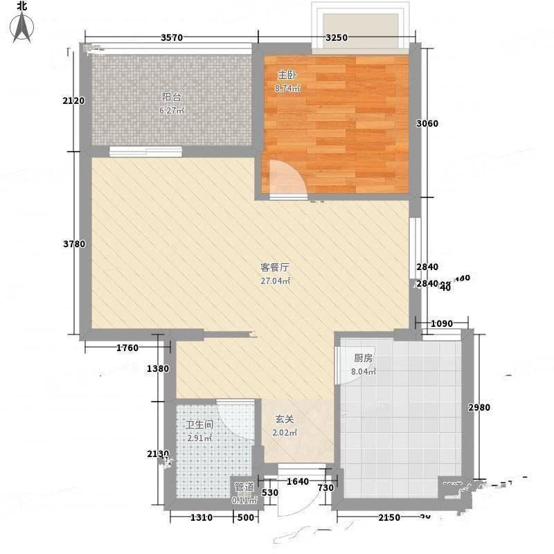 都市阳光1室0厅0卫76㎡户型图